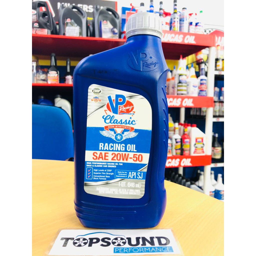 VP Classic Non Synthetic Racing Oils SAE 20W50 (SN) 946ml