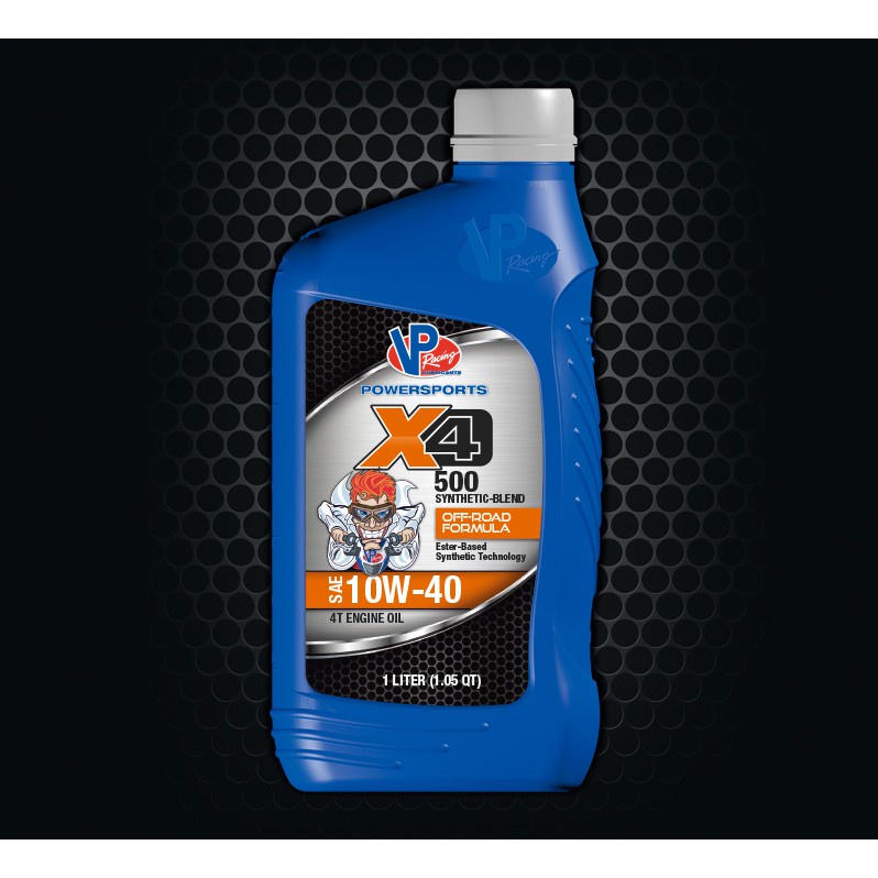 VP Racing X4 500 Four Stroke 4T Engine Oil  Semi Synthetic Off Road 10W40 1L