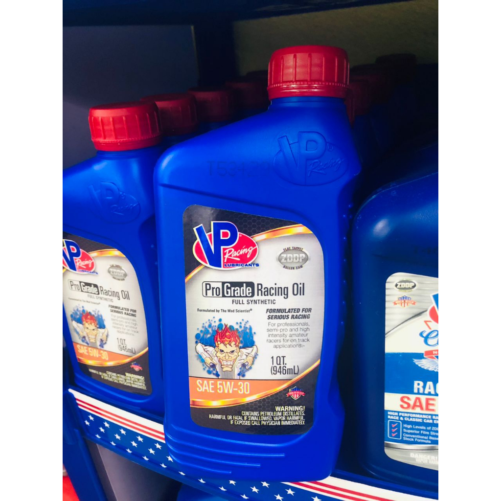VP RACING PRO GRADE RACING OIL 5W-30 (Contains ZDDP)(946ml)
