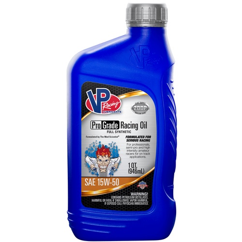 VP RACING PRO GRADE RACING OIL 15W-50 (Contains ZDDP)(946ml)