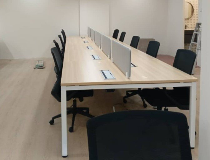 Office Furniture Ayer Tawar | Office Workstation Table Cluster Of 10 Seater | Office Cubicle | Offic