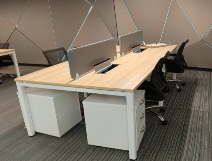 Office Furniture Mont Kiara | Office Workstation Table Cluster Of 4 Seater | Office Cubicle | Office
