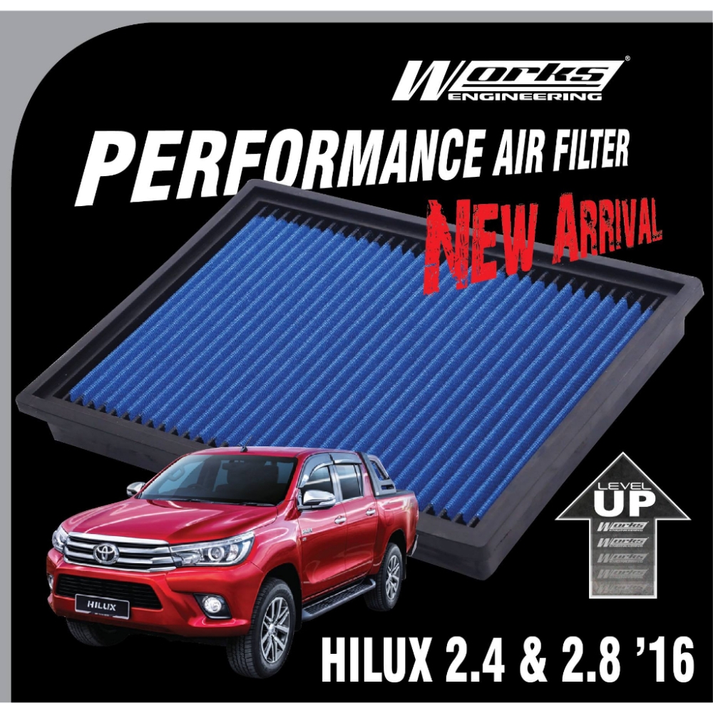 WORKS ENGINEERING Air filter For Toyota Hilux Revo 2.4 / 2.8 / Innova 2.4 / FJ Cruiser Fortuner / Lexus GX460 GX400