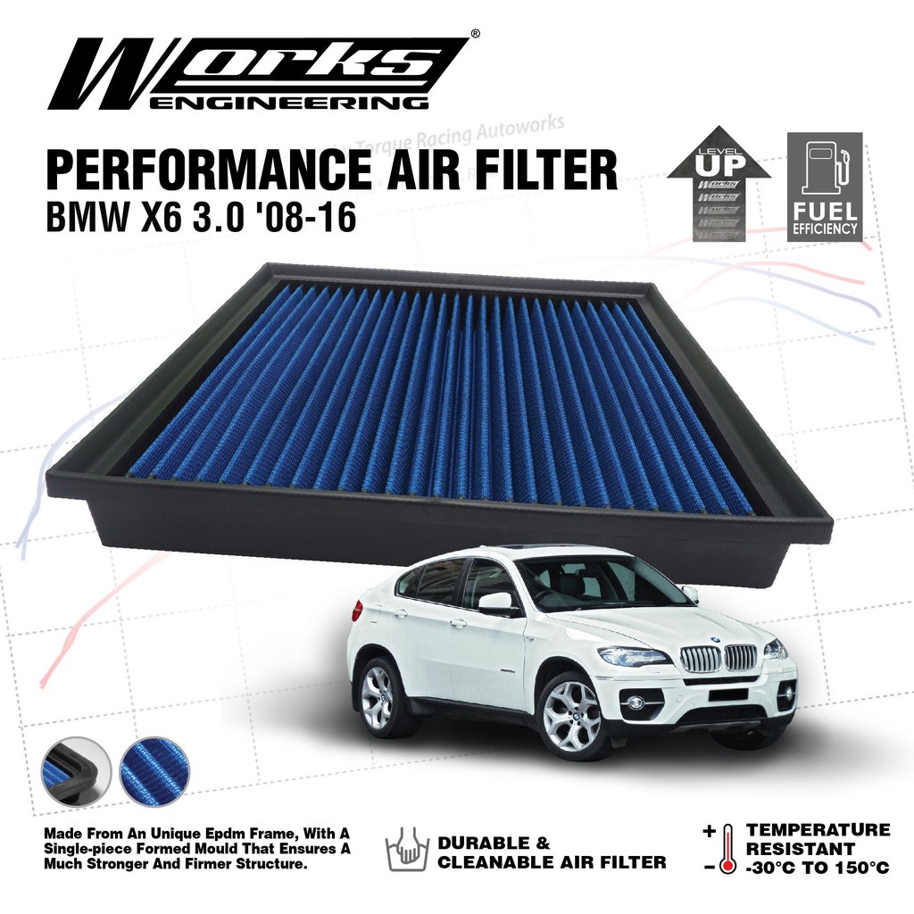 Works Air Filter - BMW X3 &amp;amp;amp;#039;11-&amp;amp;amp;#039;16 / X4 &amp;amp;amp;#039;14-&amp;amp;amp;#039;16 / X5 &amp;amp;amp;#039;11-&amp;amp;amp;#039;16 / X6 &amp;amp;amp;#039;08-&amp;amp;amp;#039;16