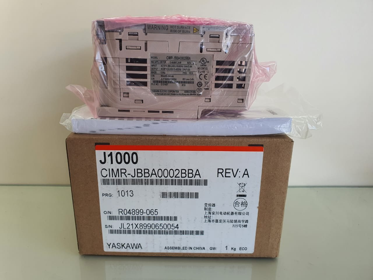Yaskawa CIMR-JBBA0002BBA J1000 Ac Drive