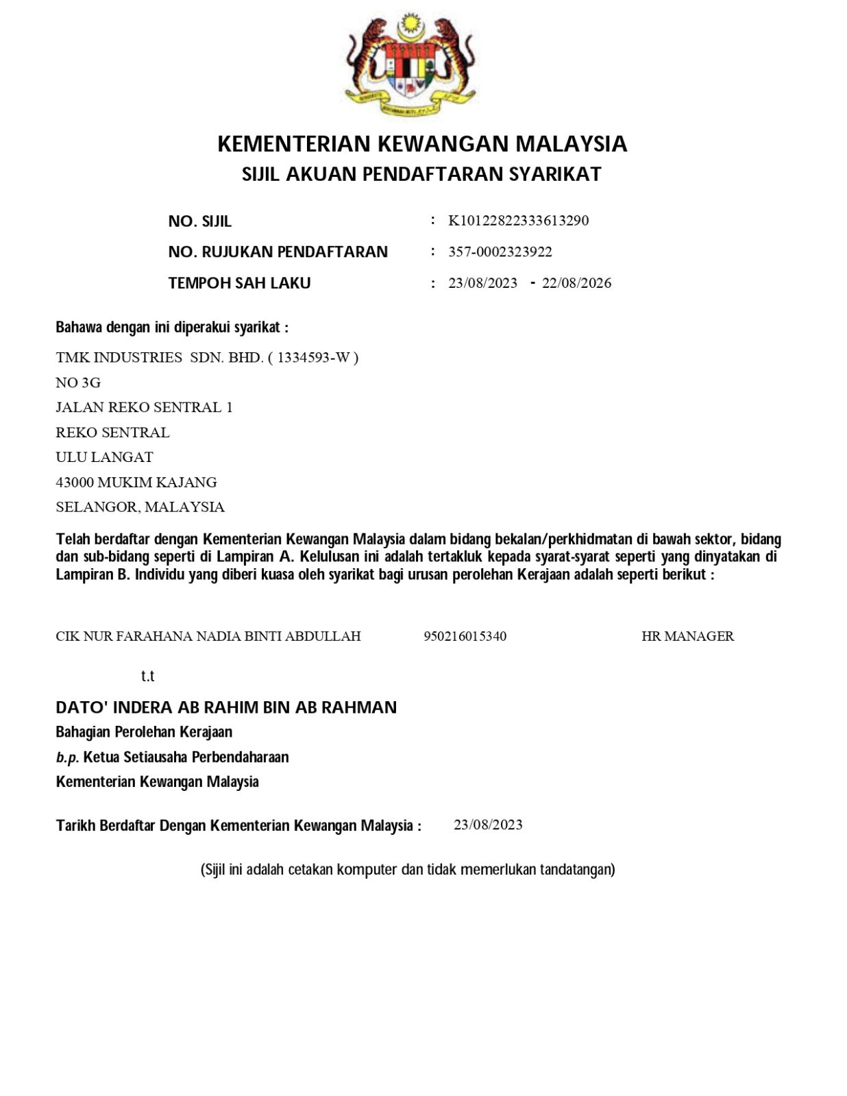 Sijil Kewangan Malaysia