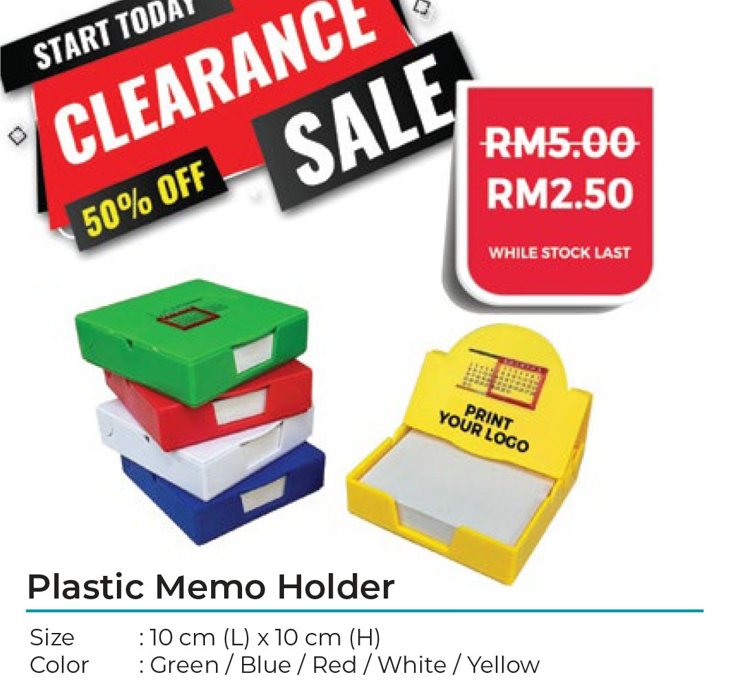 Plastic Memo Holder