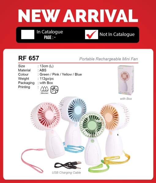 RF 657 Portable Rechargeable Mini Fan What's New Malaysia, Melaka, Selangor, Kuala Lumpur (KL), Johor Bahru (JB), Singapore Supplier, Manufacturer, Wholesaler, Supply | ALLAN D'LIOUS MARKETING (MALAYSIA) SDN. BHD.