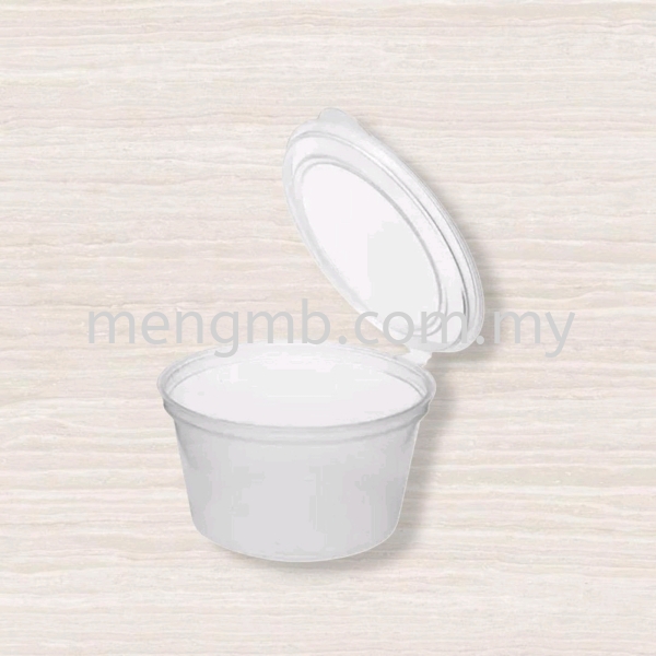 SC50 - Sauce Cup with Hinged Lid Small Round Round Boxes Food Containers Johor Bahru (JB), Ulu Tiram, Malaysia Supplier, Distributor, Wholesaler, In Bulk | Meng MB Trading Sdn Bhd
