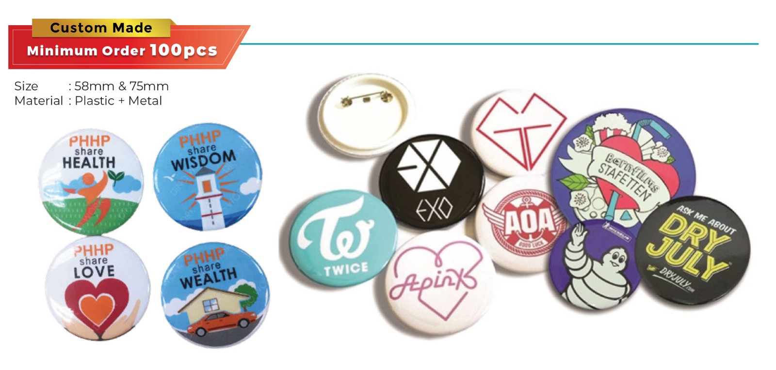 Custom Made Button Badge