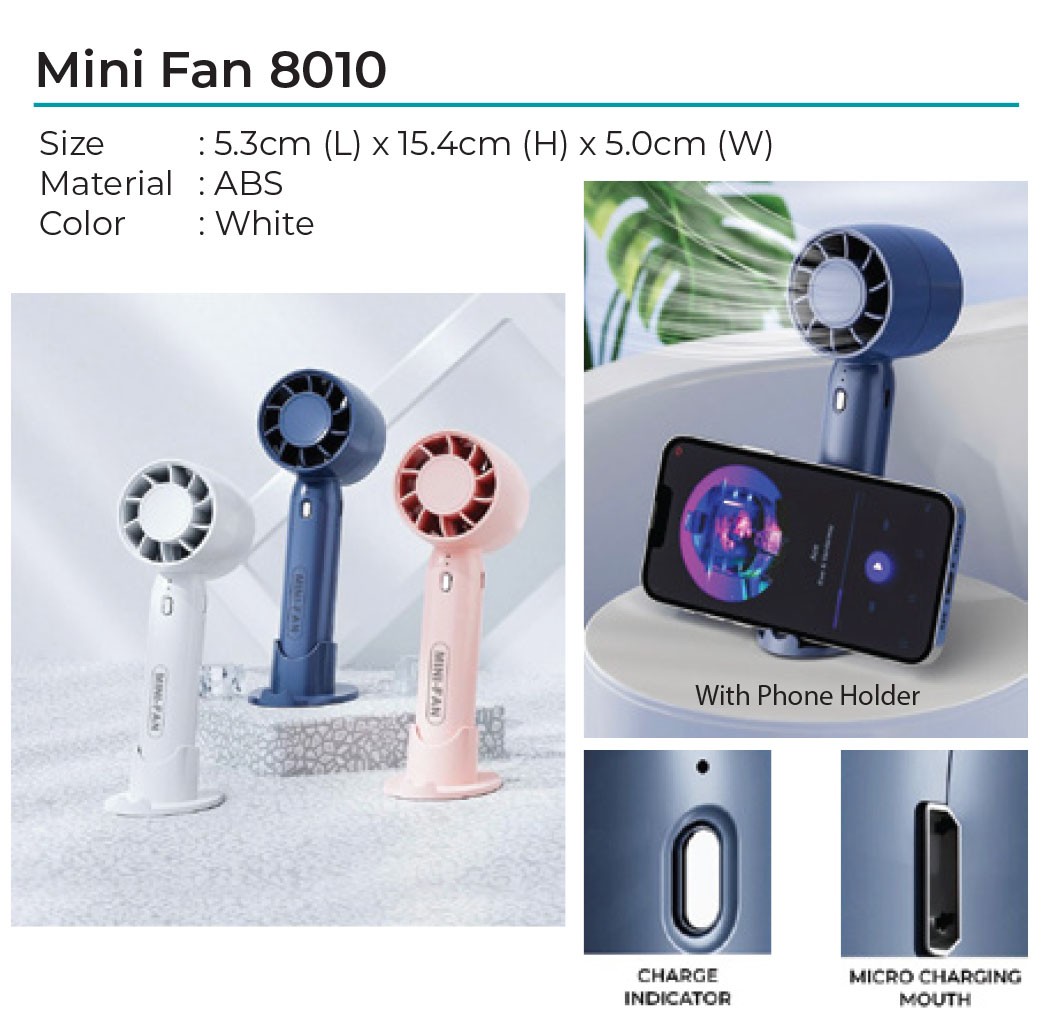 Portable Rechargeable Handheld Fan 8010