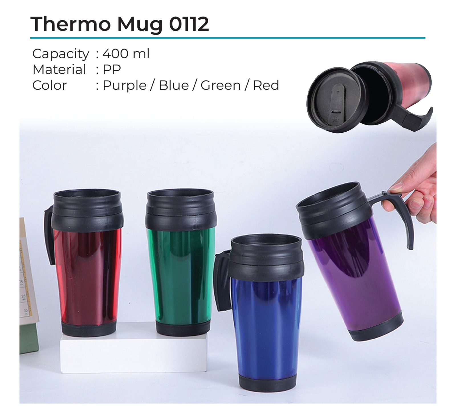 Double Wall Plastic Coffee Mug 0112