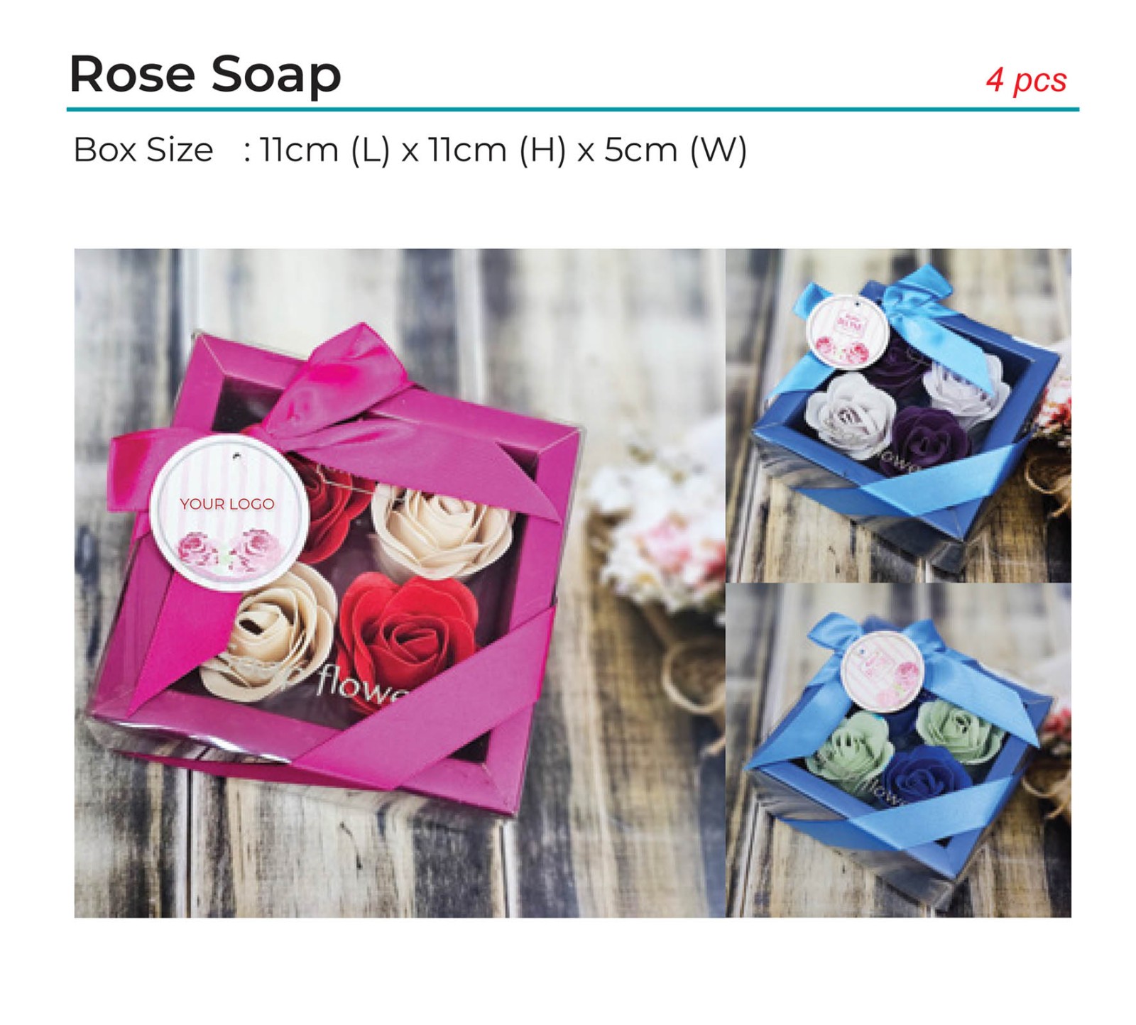Rose Soap (4 pcs)