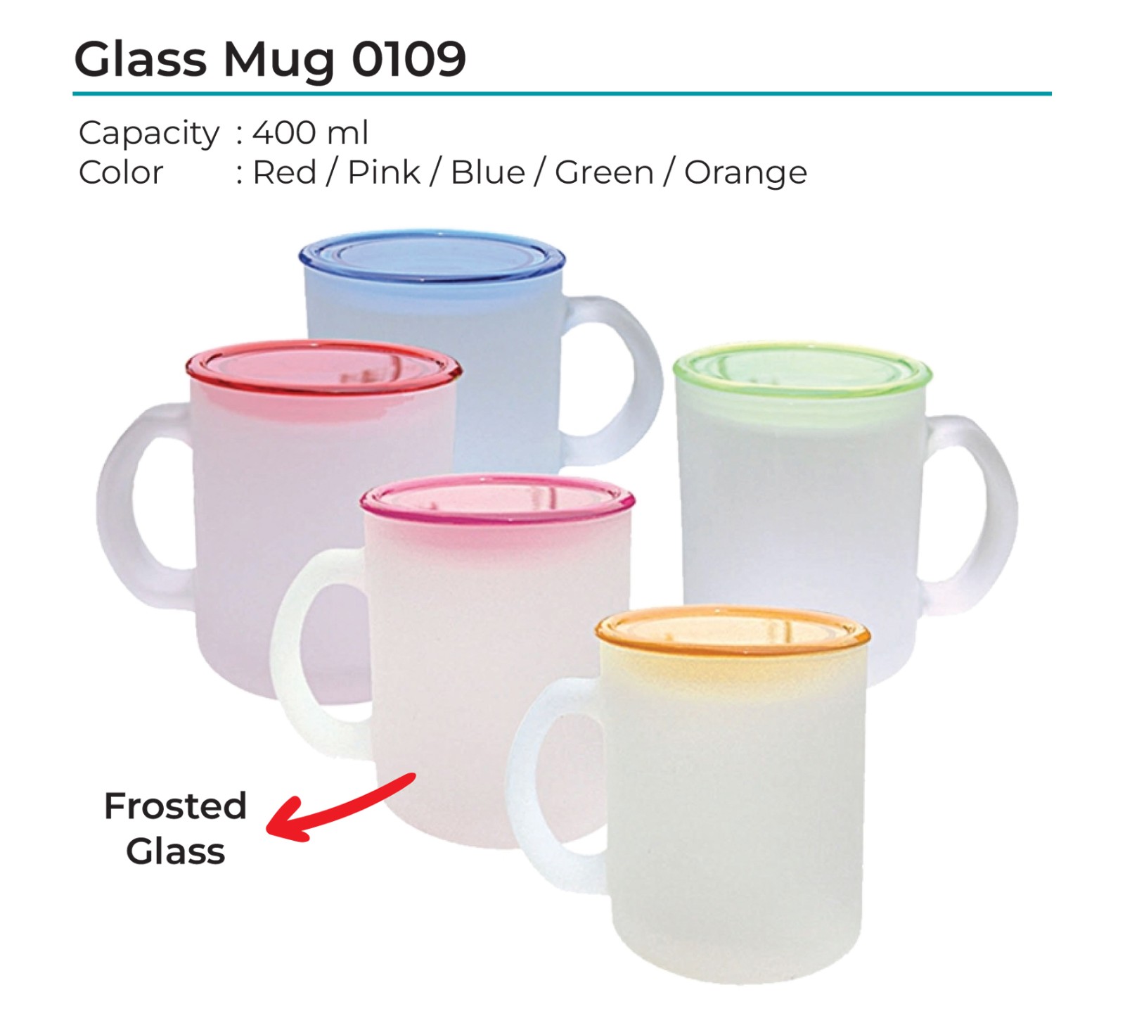 Budget Glass Mug with Lid 0109