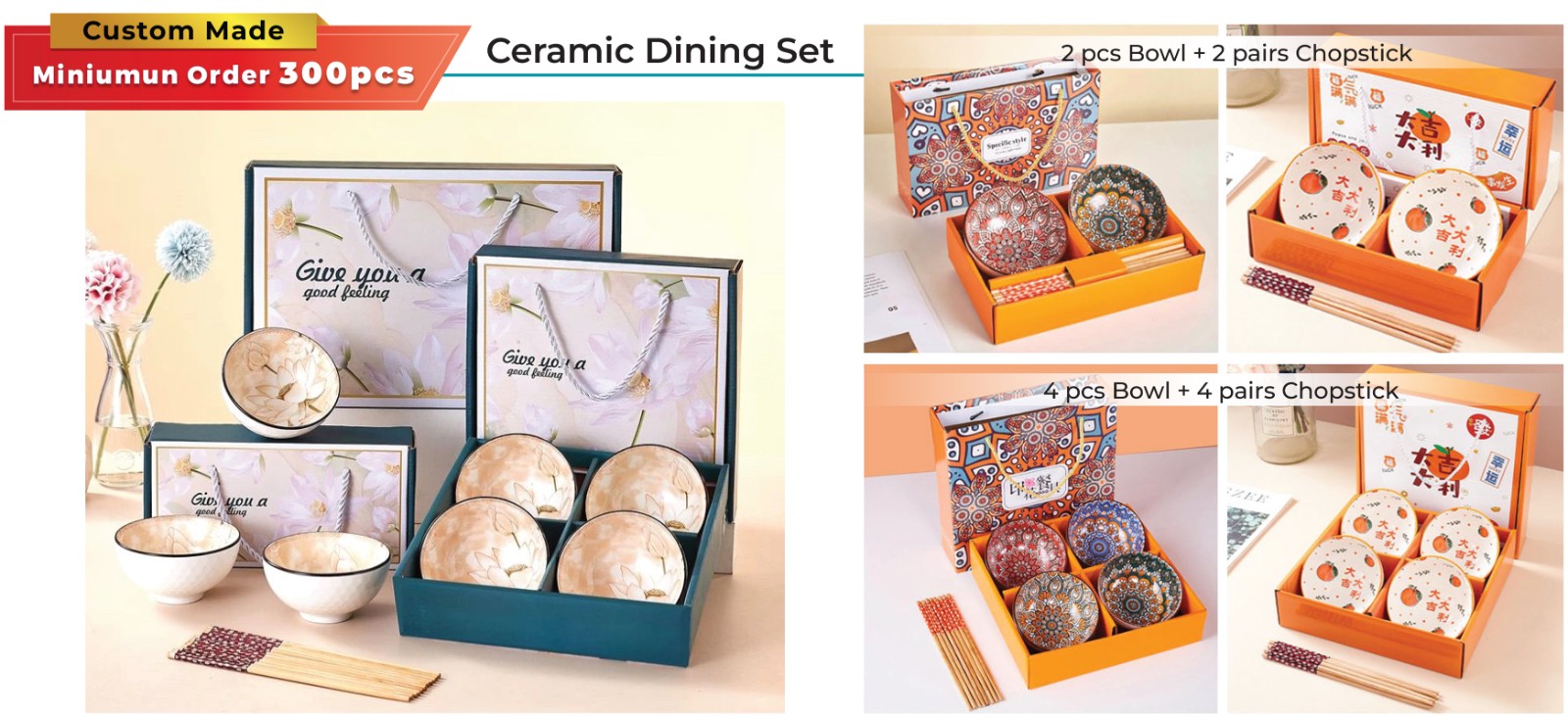 Custom Made Ceramic Dining Set