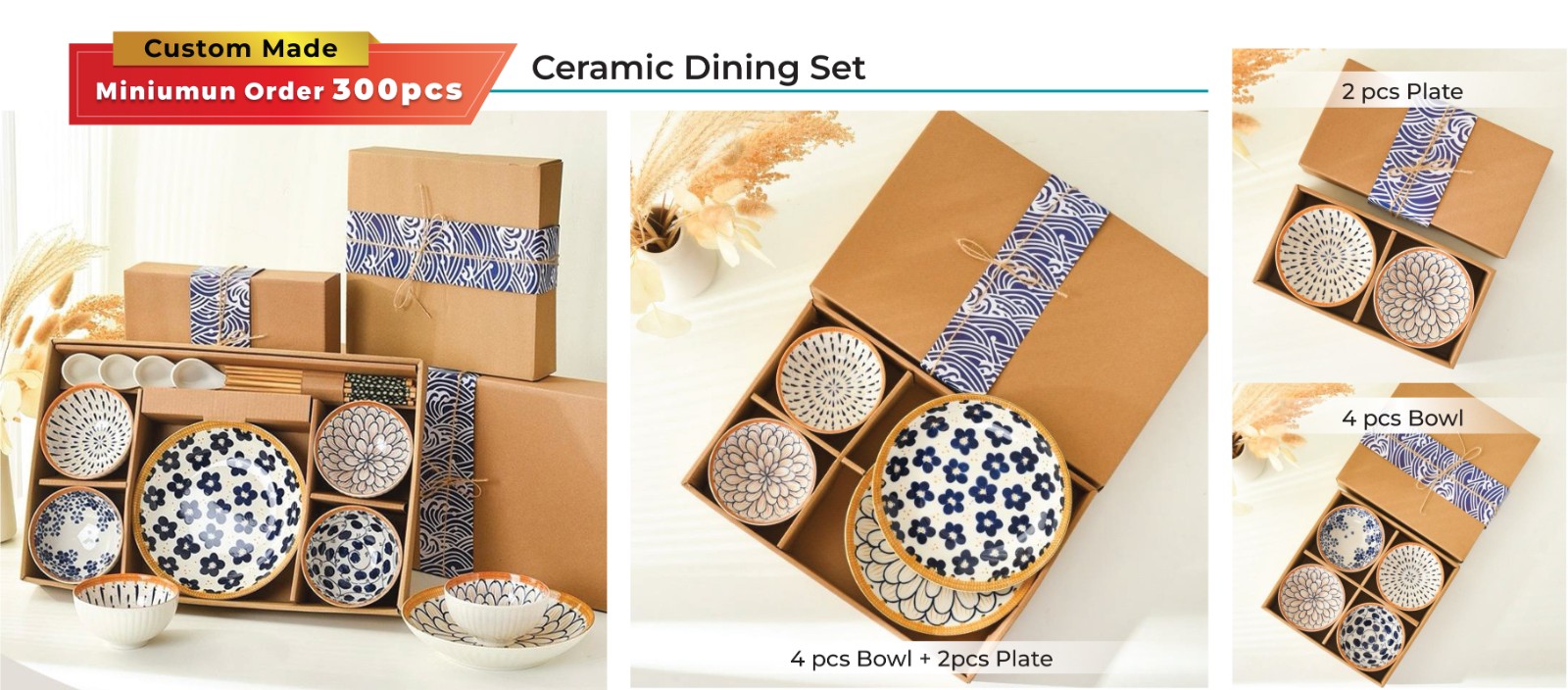 Custom Made Ceramic Dining Set