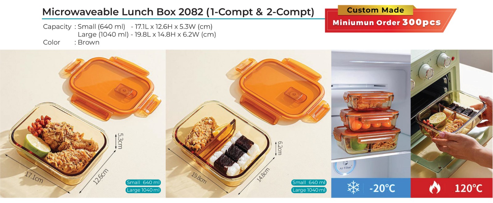 Custom Made Glass Food Container