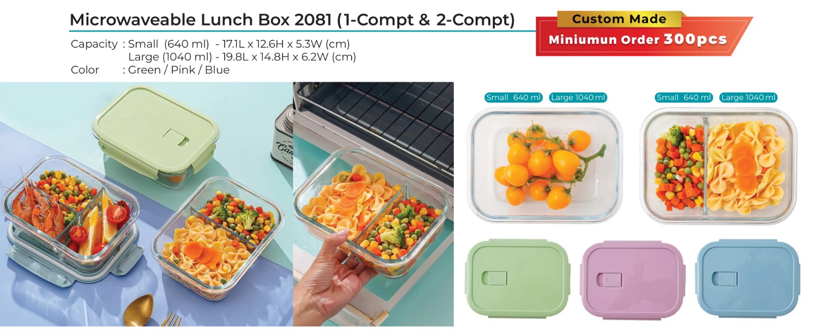 Custom Made Glass Food Container