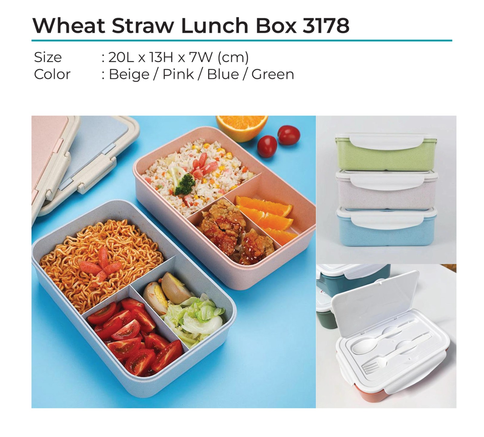 Wheat Straw Lunch Box 3178