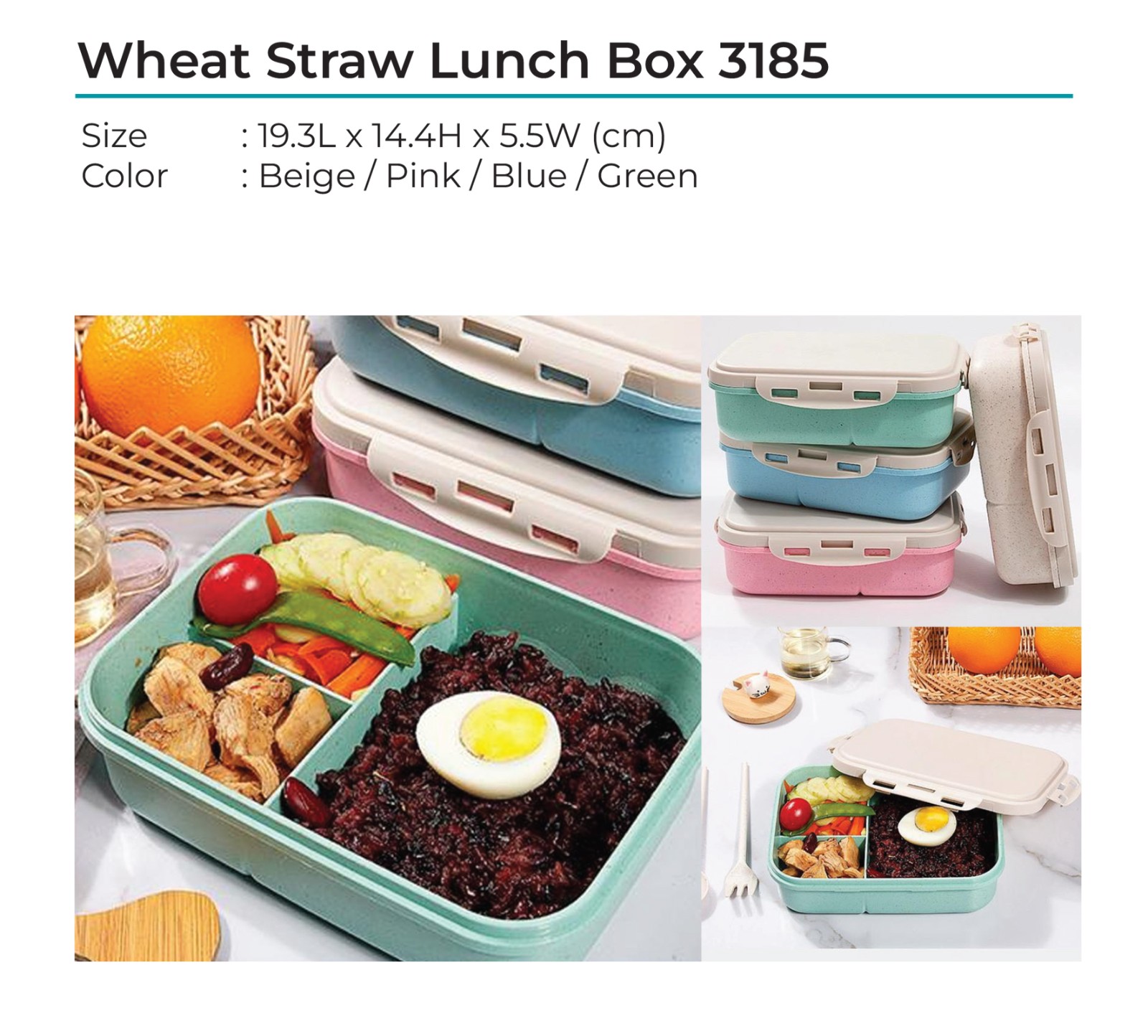 Wheat Straw Lunch Box 3185
