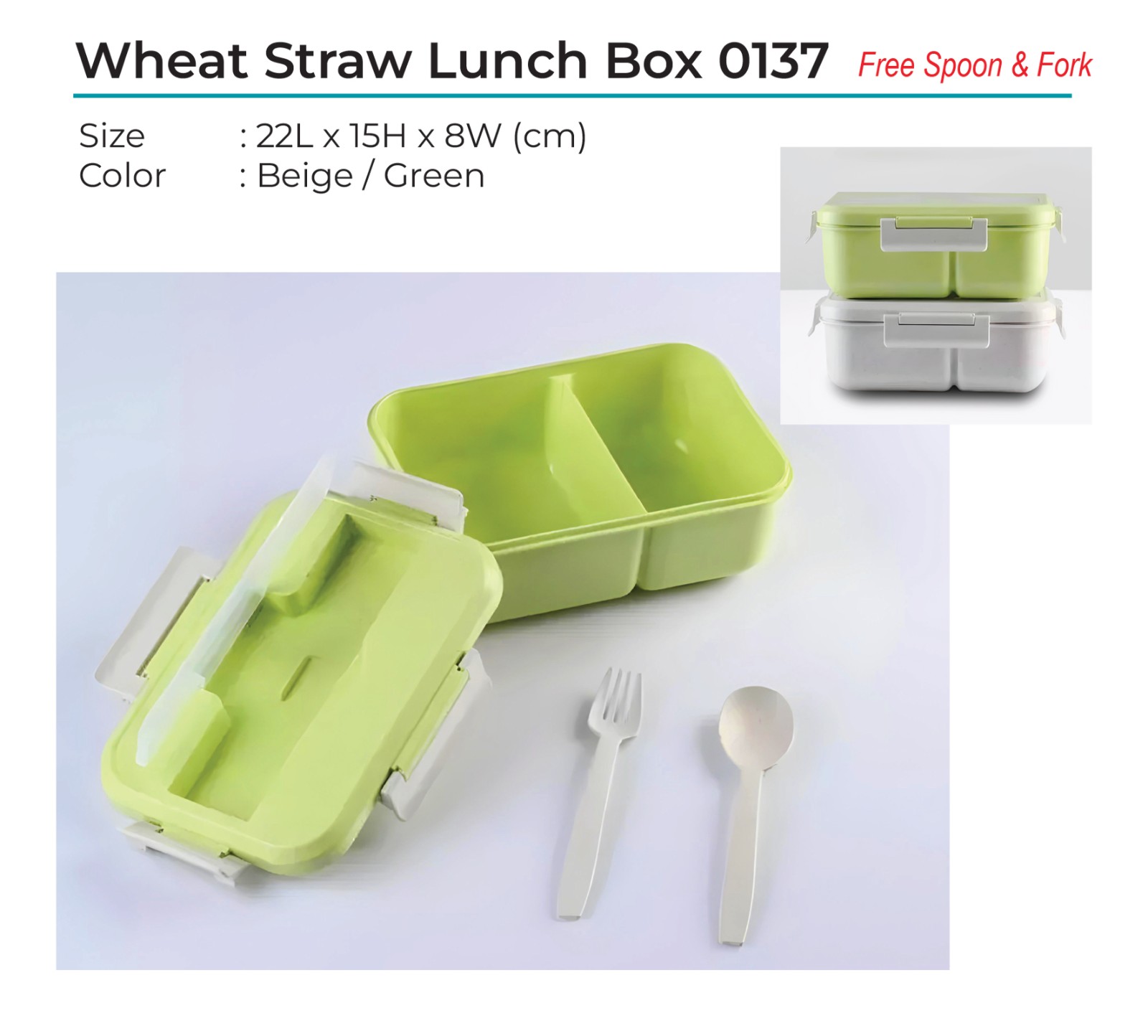 Wheat Straw Lunch Box 0137