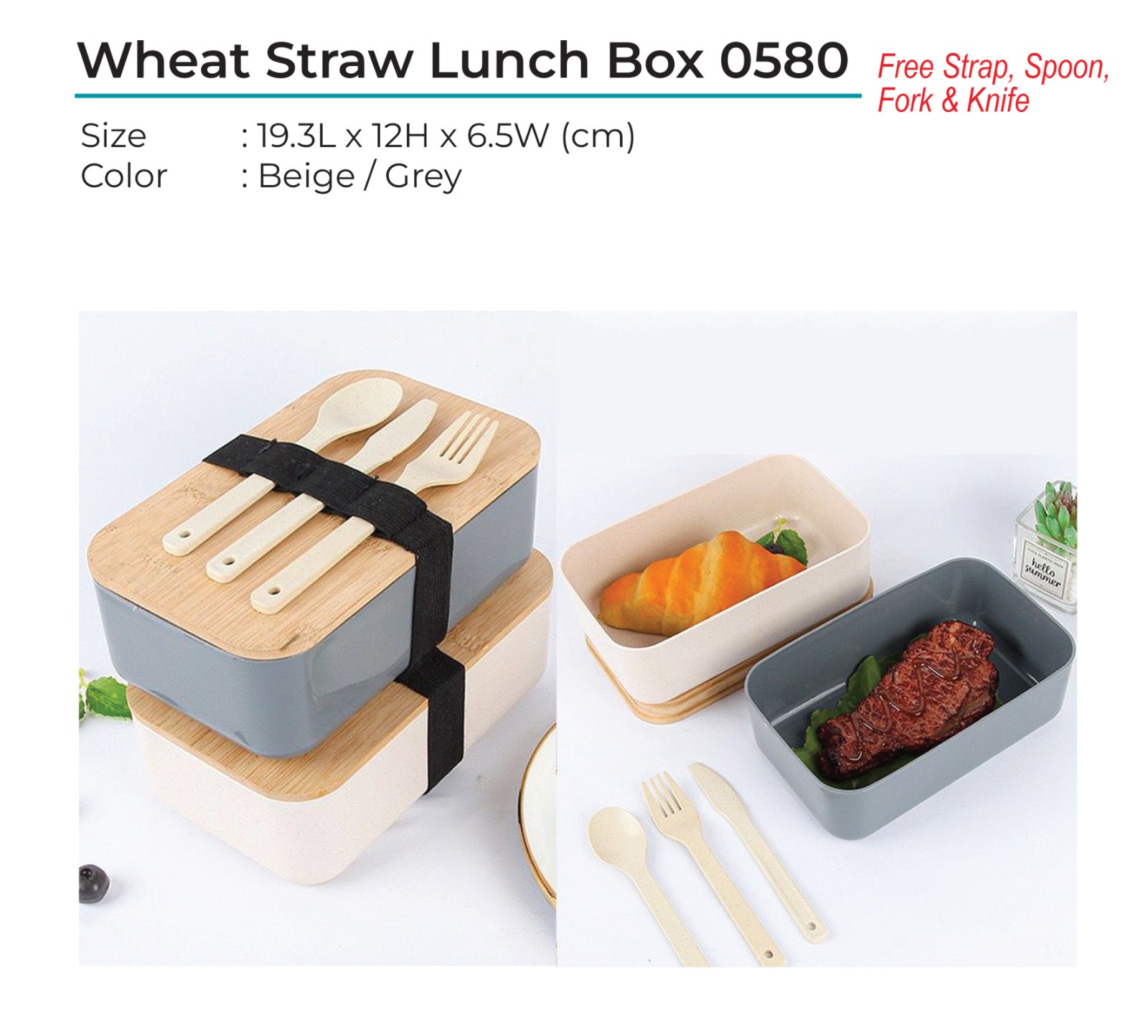 Wheat Straw Lunch Box 0580
