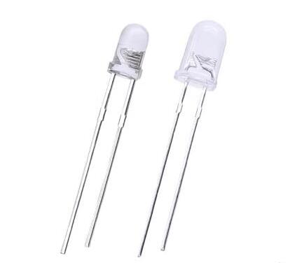 F5 LED 5MM White Round Head Blue Light(50pcs)