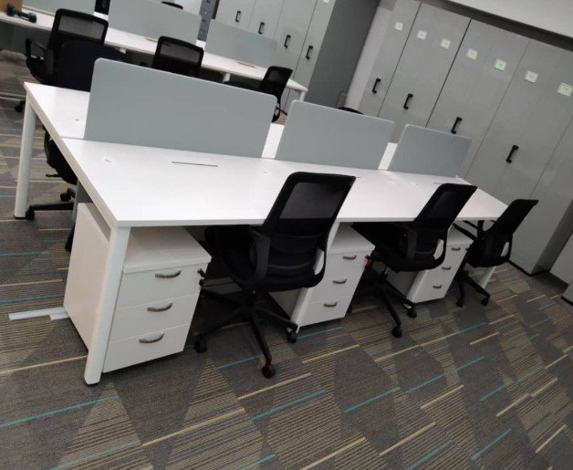 Office Furniture Titiwangsa | Office Workstation Table Cluster Of 8 Seater | Office Cubicle | Office