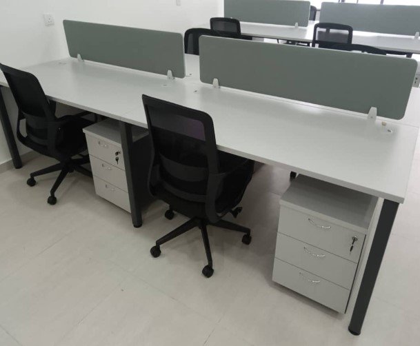 Office Furniture Balok | Office Workstation Balok | Office Workstation Table Cluster Of 4 Seater | O