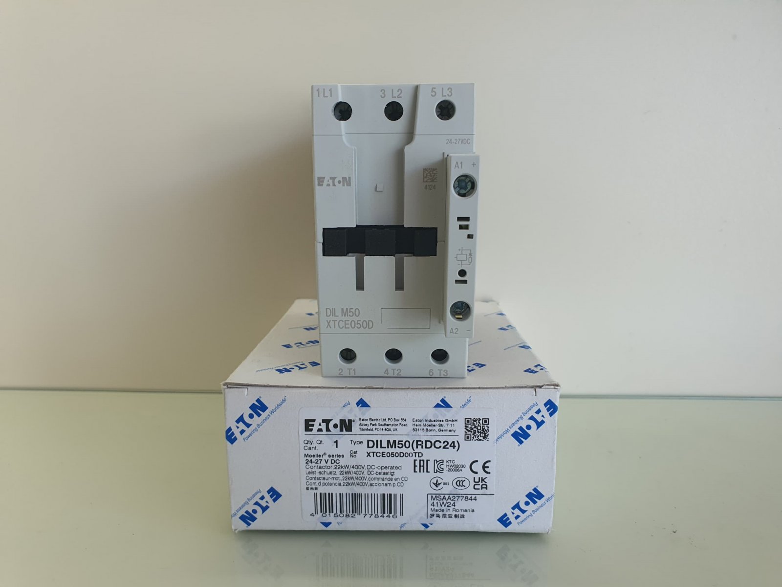 Eaton DILM50-RDC24 XTCE050D00TD Contactor Malaysia
