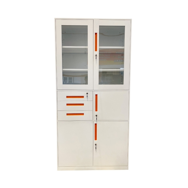 FH-UD04 HALFGLASS SWING DOOR METAL CABINET C/W 3 DRAWER & 1 SAFETY BOX STEEL CABINET OFFICE Johor Bahru (JB), Malaysia, Kulai Supplier, Suppliers, Supply, Supplies | SYARIKAT PERNIAGAAN FONG YUEN SDN BHD