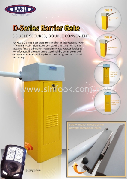 DoorGuard-DG-6  DoorGuard Barrier Gate Johor Bahru (JB), Senai, Selangor, Kuala Lumpur (KL), Klang, Seremban Installation, Services, Repair, Supplier | Sin Fook Electrical Alarm and Auto Gate Sdn. Bhd.