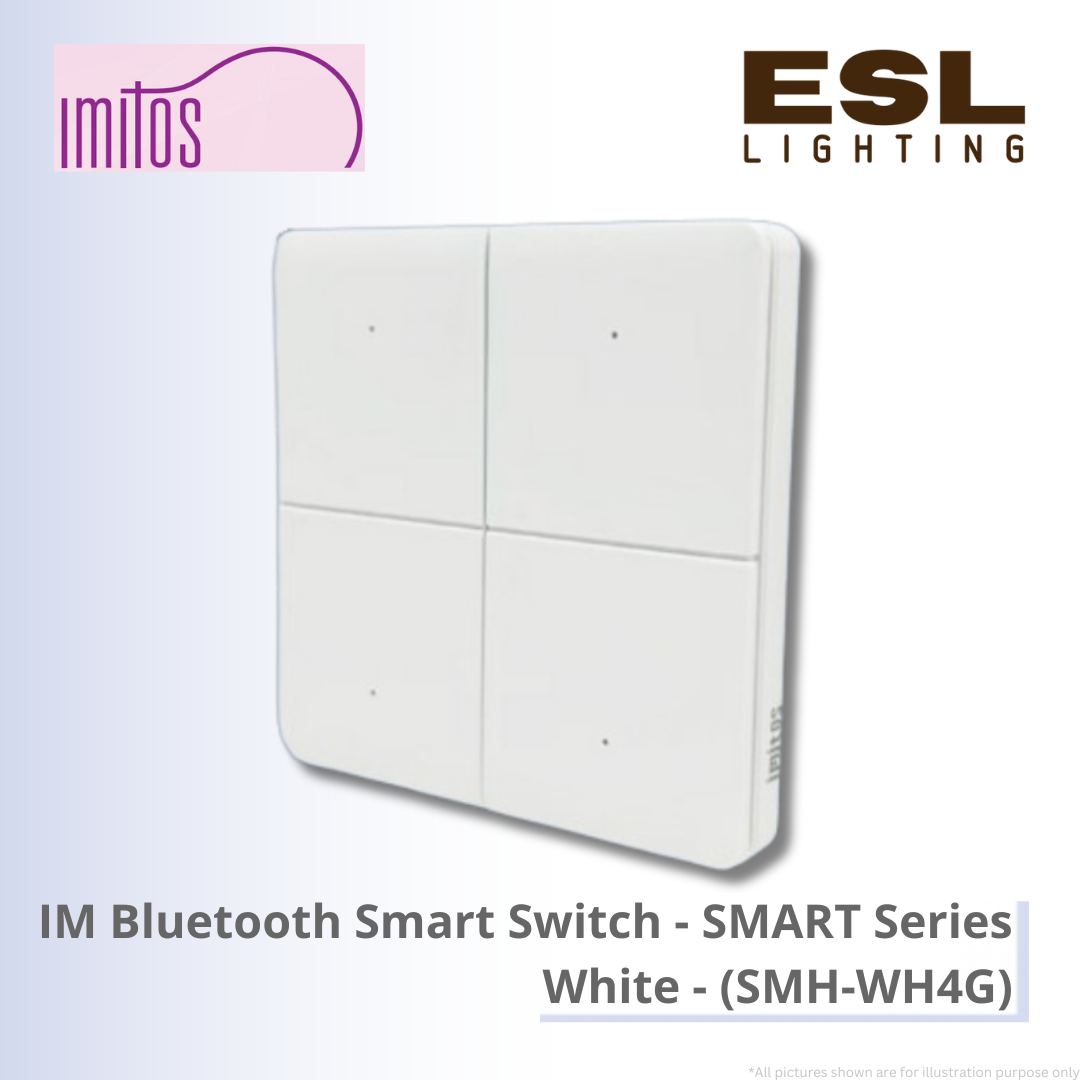 IMITOS IM Bluetooth Smart Switch (Neutral Wire Required) SMART Series White - SMH-WH4G