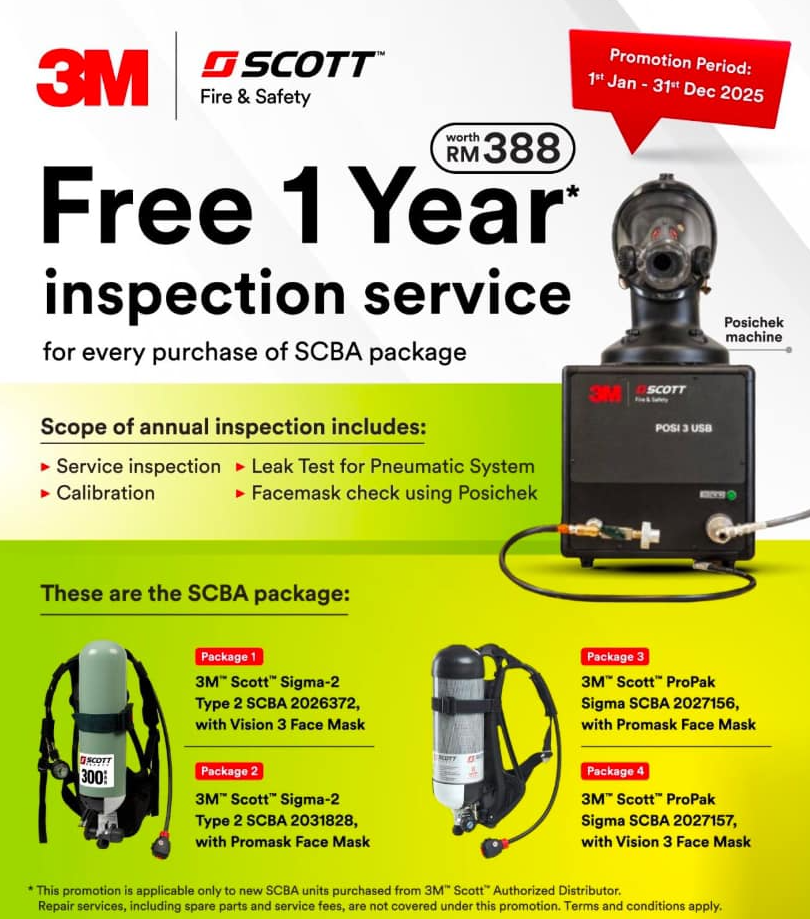 3M SCBA Protection – Free 1-Year Inspection