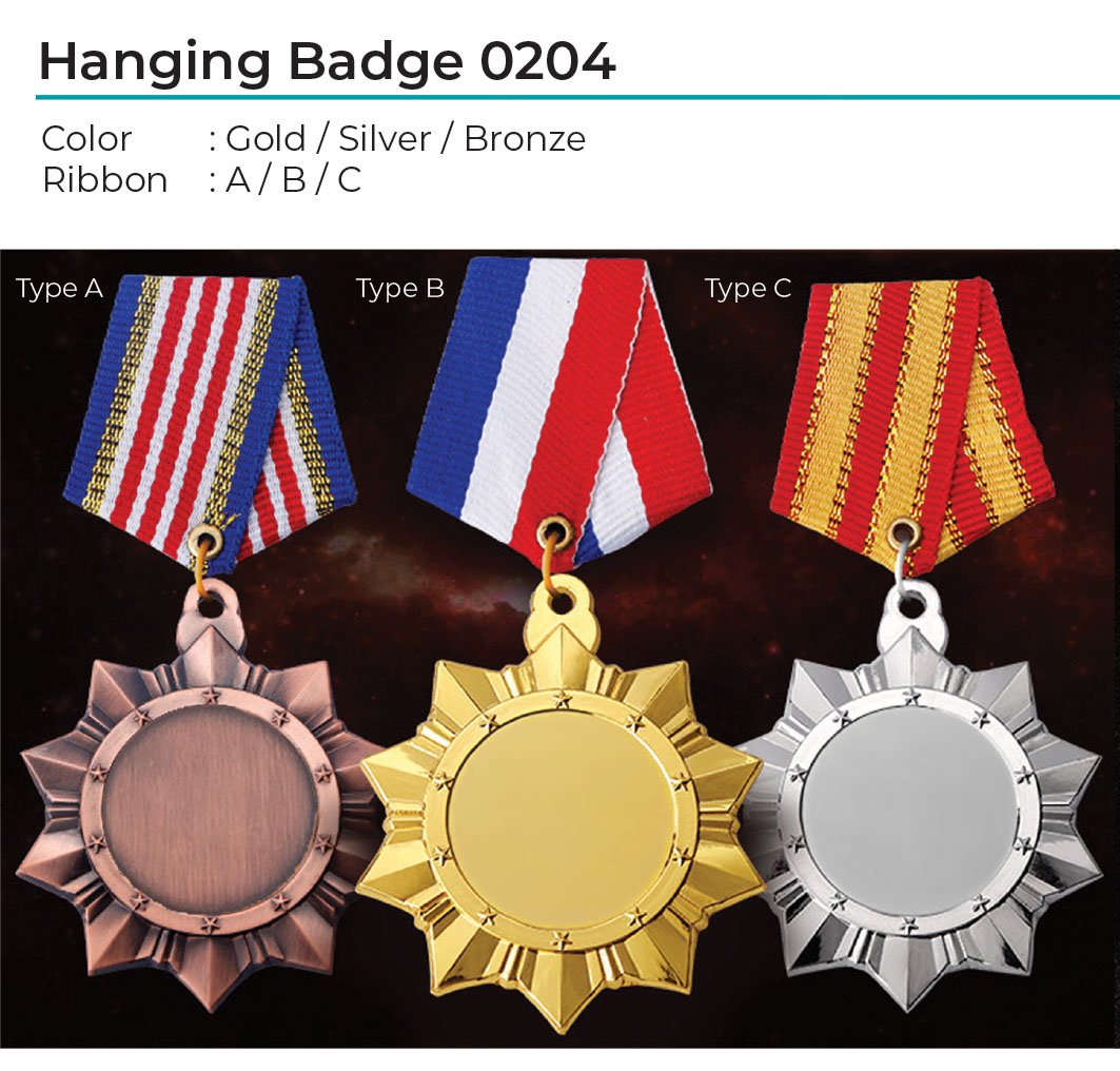 Metal Hanging Badge 0204