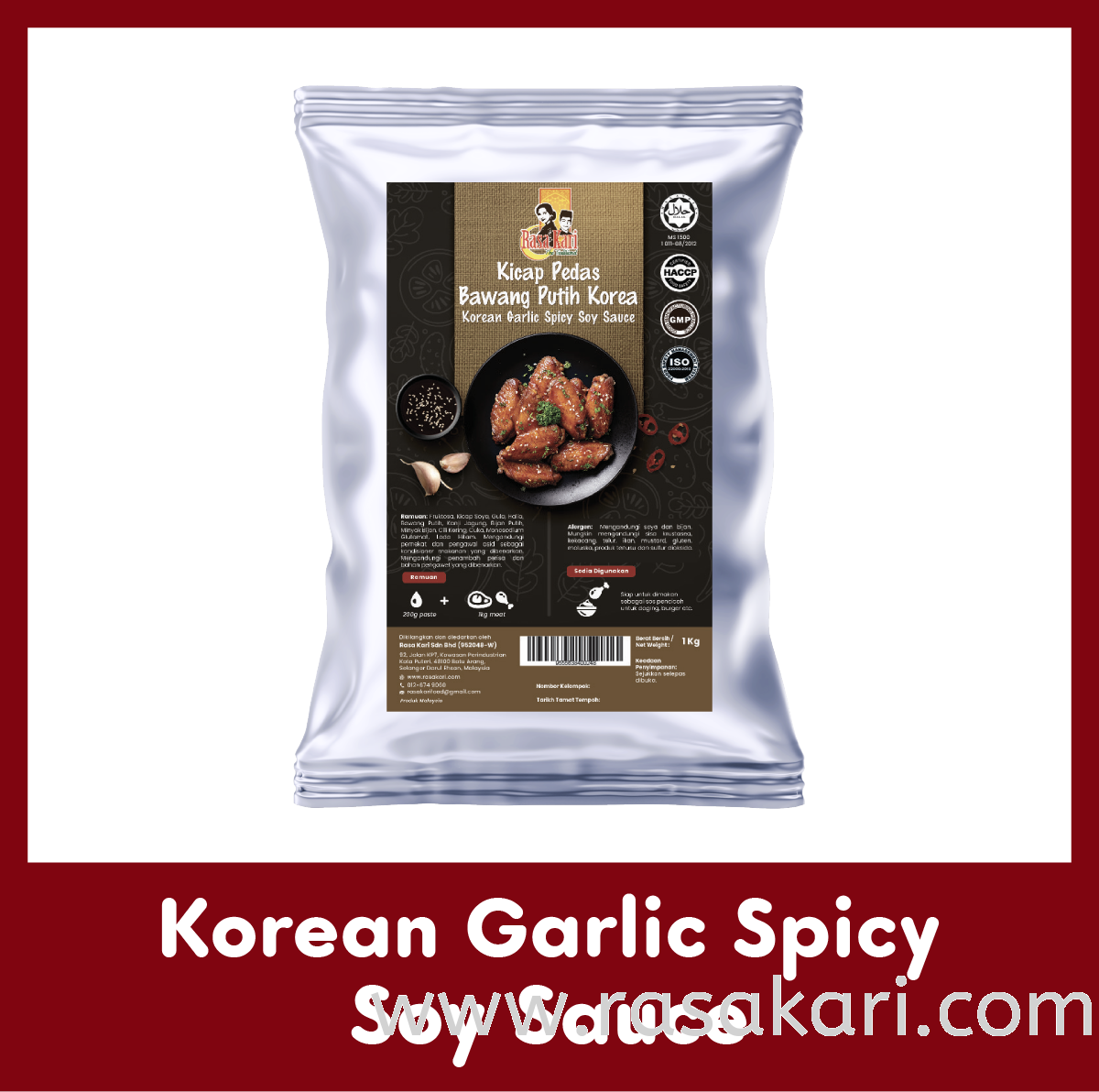 Korean Garlic Spicy Soy Sauce Most Wanted Hot Selling Malaysia, Selangor, Kuala Lumpur (KL), Batu Arang Manufacturer, Supplier, Wholesaler, Supply | Rasa Kari Sdn Bhd