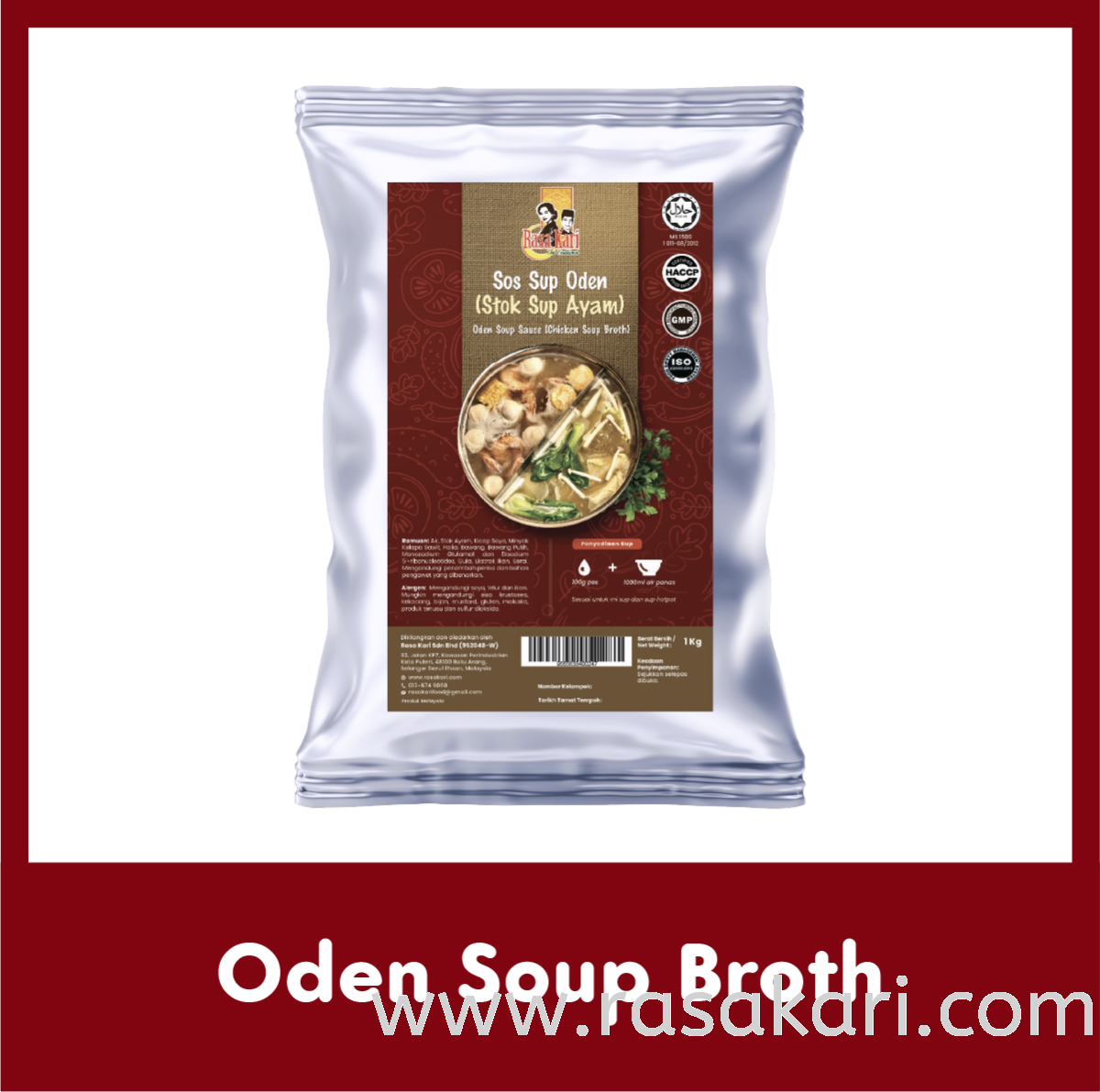 Oden Soup Broth (Chicken Soup Broth) Most Wanted Hot Selling Malaysia, Selangor, Kuala Lumpur (KL), Batu Arang Manufacturer, Supplier, Wholesaler, Supply | Rasa Kari Sdn Bhd