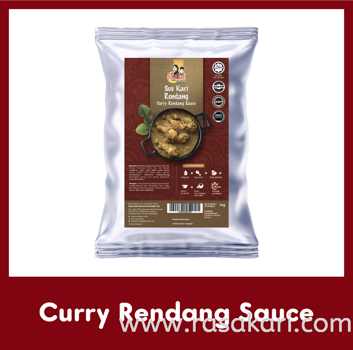 Curry Rendang Sauce Most Wanted Hot Selling Malaysia, Selangor, Kuala Lumpur (KL), Batu Arang Manufacturer, Supplier, Wholesaler, Supply | Rasa Kari Sdn Bhd