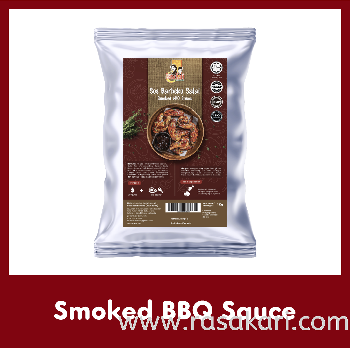 Smoked BBQ Sauce Most Wanted Hot Selling Malaysia, Selangor, Kuala Lumpur (KL), Batu Arang Manufacturer, Supplier, Wholesaler, Supply | Rasa Kari Sdn Bhd