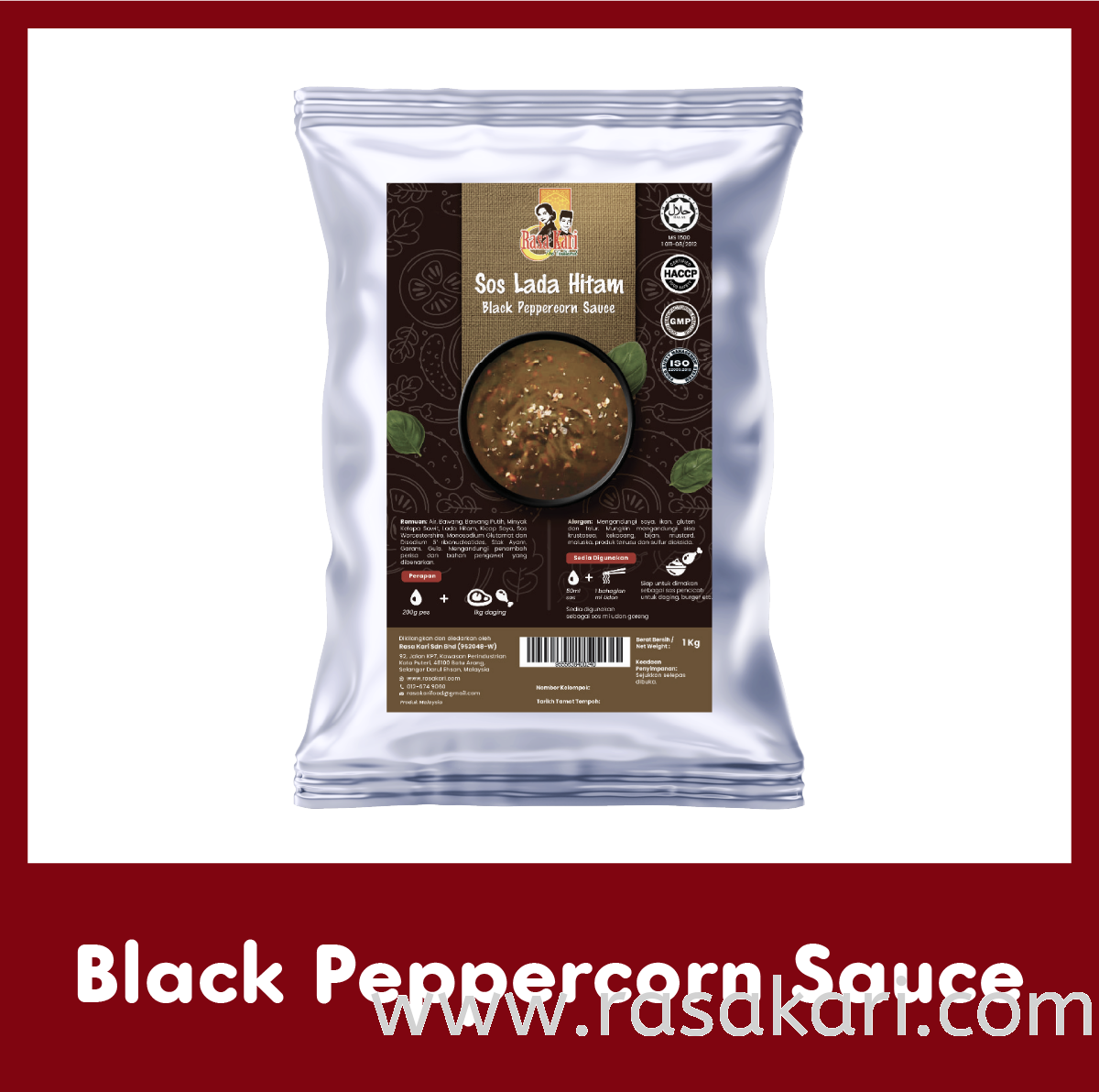 Black Peppercorn Sauce Most Wanted Hot Selling Malaysia, Selangor, Kuala Lumpur (KL), Batu Arang Manufacturer, Supplier, Wholesaler, Supply | Rasa Kari Sdn Bhd