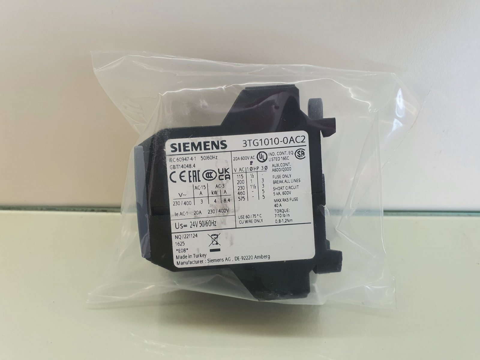 Siemens 3TG1010-0AC2 Contactor Malaysia