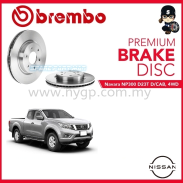 Original BREMBO Front Disc Rotor (2pcs) - Nissan Navara NP300 D23T D/CAB. 4WD