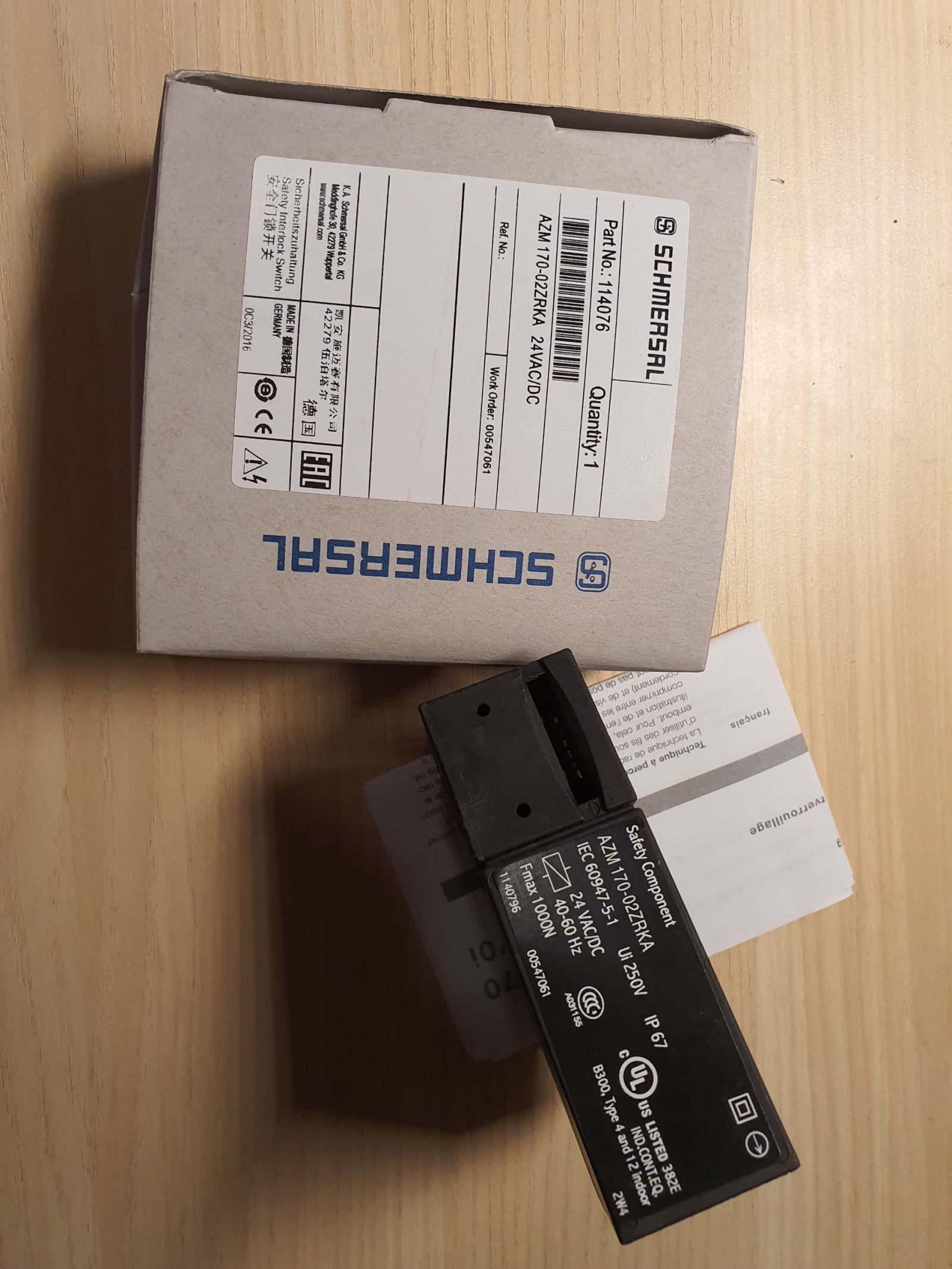 Schmersal AZM 170-02ZRKA 24VAC/DC Interlock Switch Malaysia