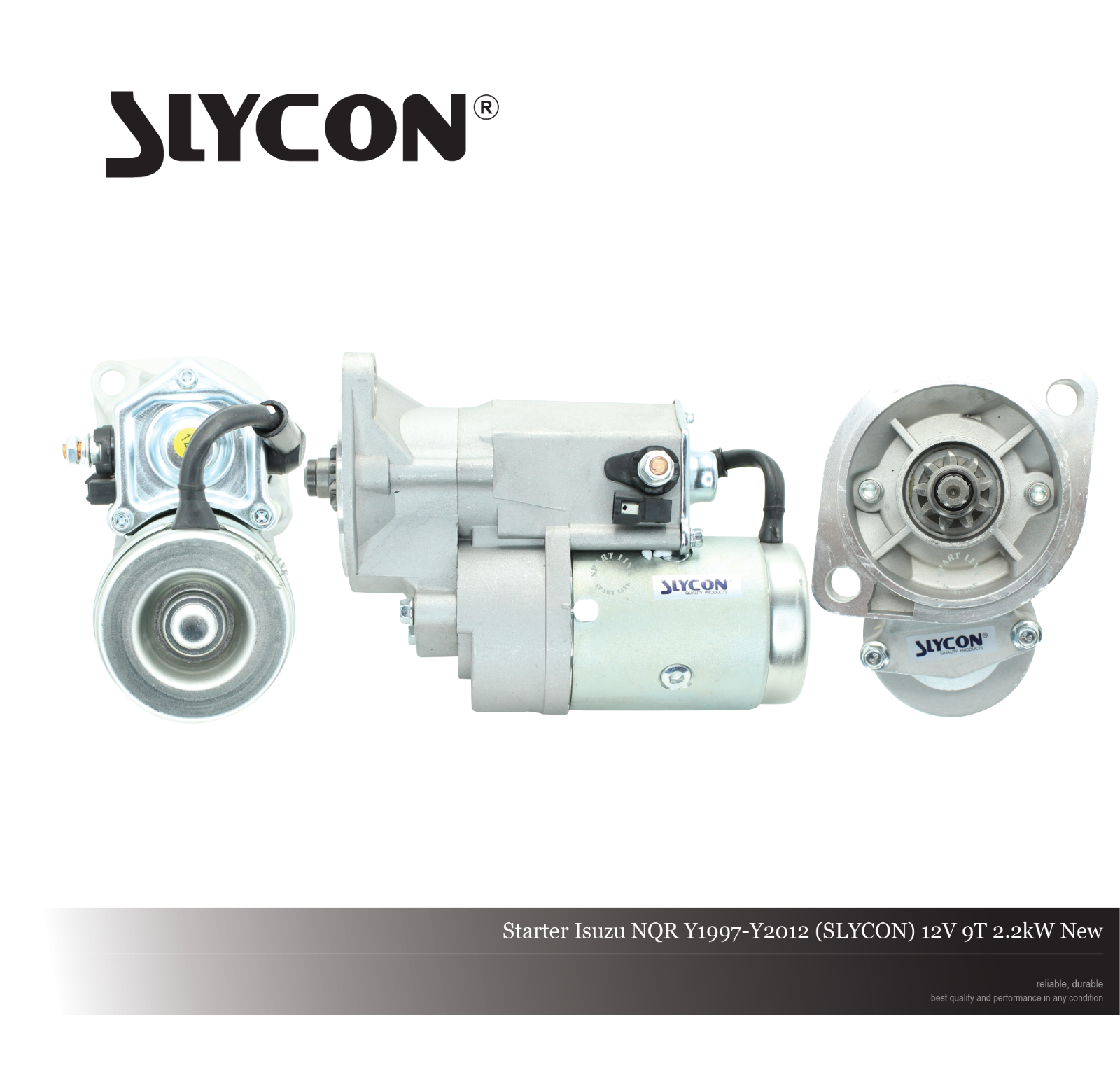 Starter Isuzu NQR Y1997-Y2012 (SLYCON) 12V 9T 2.2kW New 
