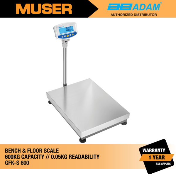 GFK-S 600 Bench & Floor Scale | ADAM by Muser Bench & Floor Scale ADAM Kuala Lumpur (KL), Malaysia, Selangor, Sunway Velocity Supplier, Suppliers, Supply, Supplies | Muser Apac Sdn Bhd