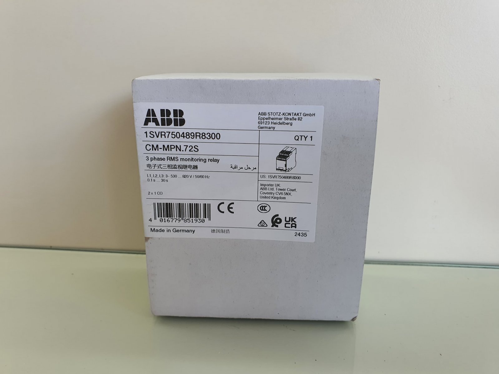 ABB 1SVR750489R8300 CM-MPN.72S Monitoring Relay Malaysia