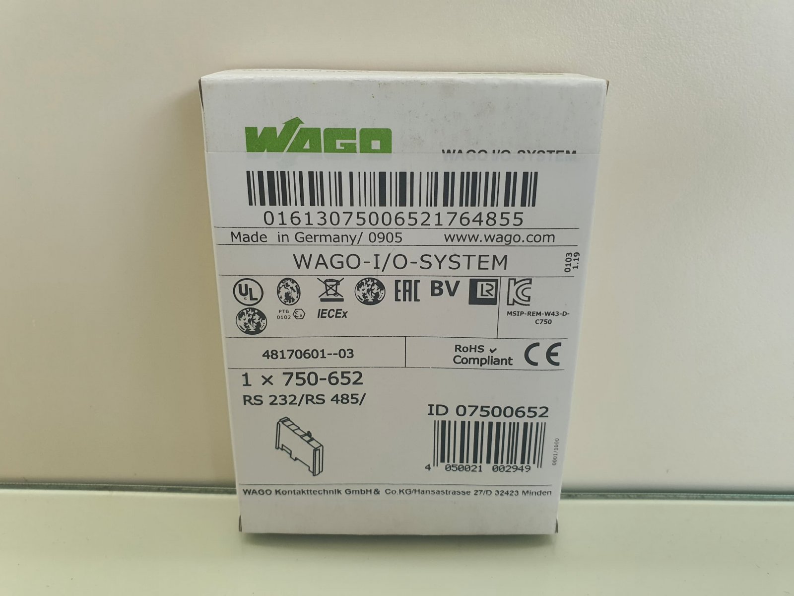 Wago 750-652 RS-232/485 Serial Interface Malaysia