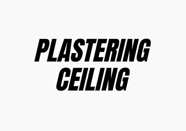 Plastering Ceiling