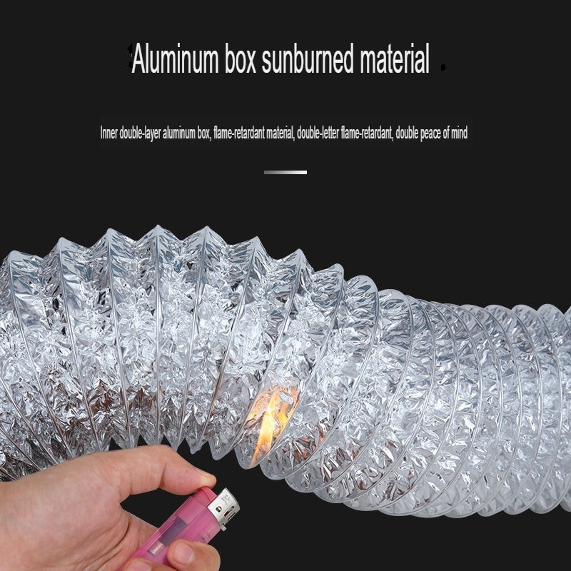 4" 6" 7" 8“ Premium Flexible Aluminium Ducting Suction Hose Thick Foil Fireproof Waterproof Tube Fan Hood Exhaust