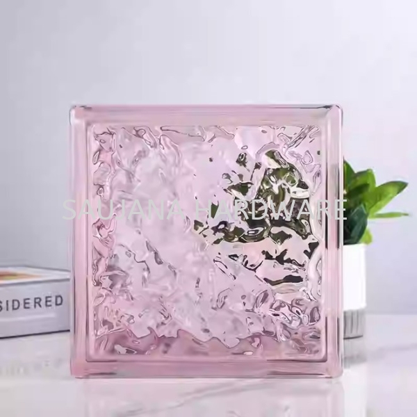SQC-YW10-280 Pink Ice Crystal Pattern Hollow Glass Brick ICE CRYSTAL PATTERN 冰晶纹 HOLLOW BRICKS 空心玻璃 GLASS BRICK 玻璃砖 Malaysia, Selangor, Kuala Lumpur (KL), Kuala Langat Supplier, Suppliers, Supply, Supplies | Saujana Hardware Timber Trading Sdn Bhd